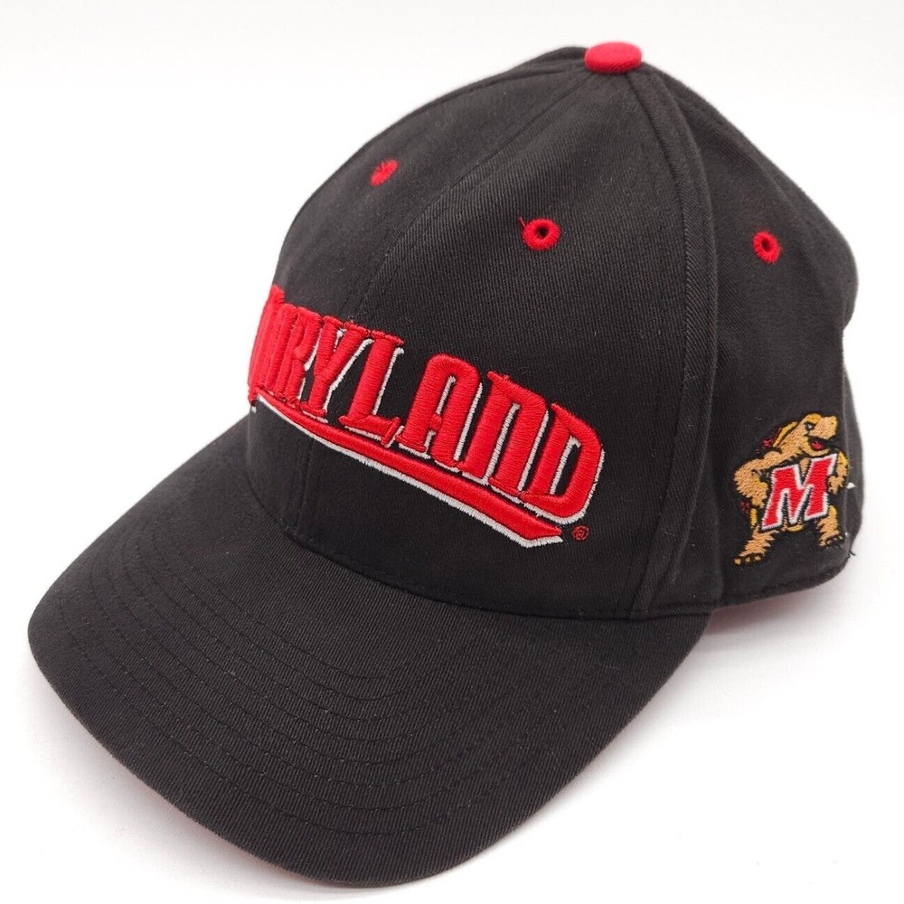 Maryland Terrapins Twins Enterprise Fitted 7 1/8 Hat Ball Cap NCAA College Black